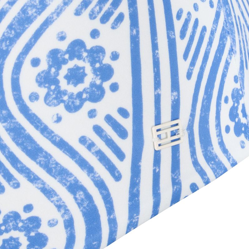 Costum de baie dintr-o piesă pentru femei Tommy Hilfiger Straight Neck Print floral stripe blue spell 4