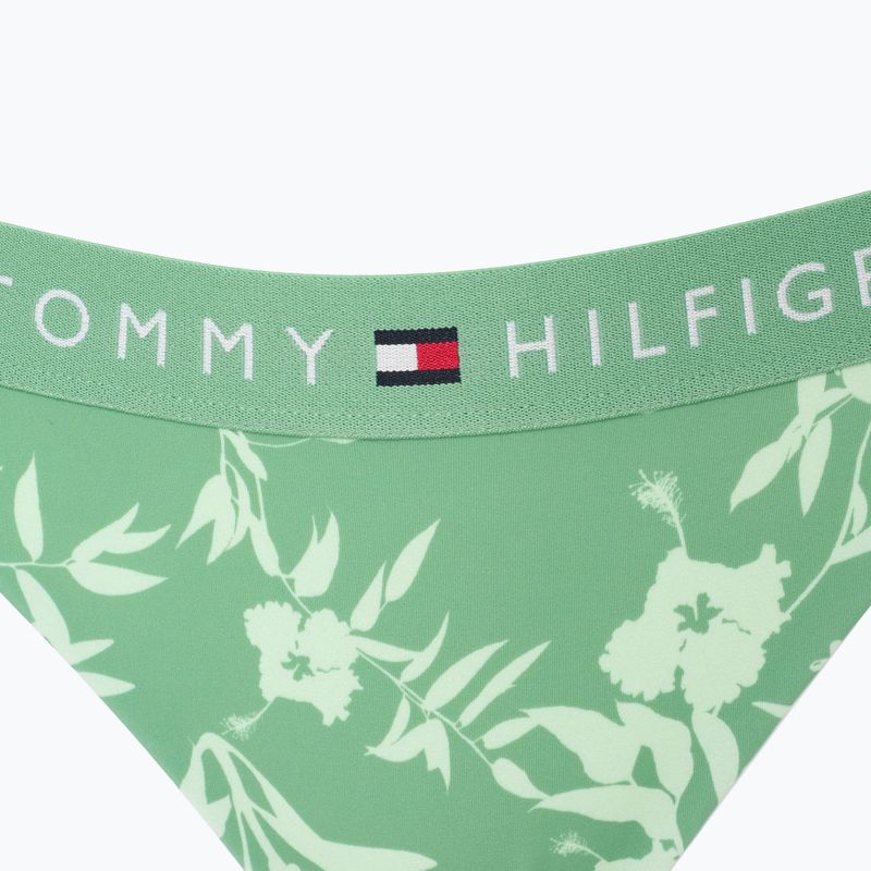 Partea de jos a costumului de baie Tommy Hilfiger Cheeky Side Tie Bikini Print floral tropic aop fort green 3