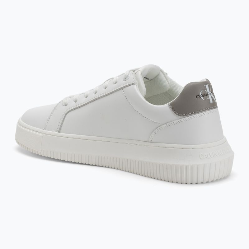 Încălțăminte pentru bărbați Calvin Klein YM0YM00681 Chunky Cupsole Monologo Lth triple bright white/rock ridge 3