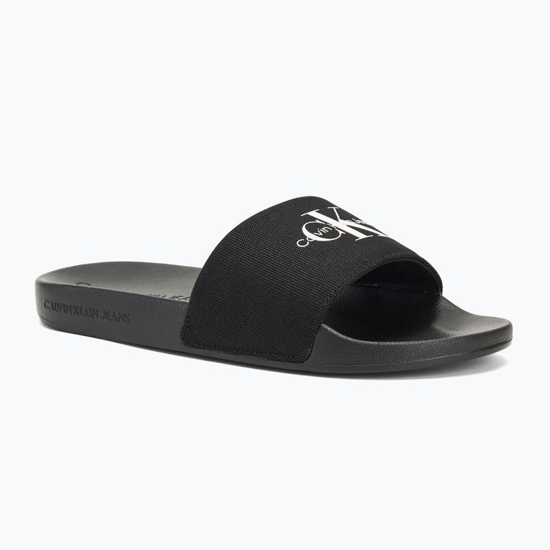 Papuci pentru femei Calvin Klein YW0YW01835 Slide Monogram Wn black/bright white