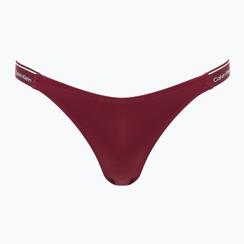 Partea de jos a costumului de baie  Calvin Klein KW0KW02732 Curved Delta Bikini plum glaze