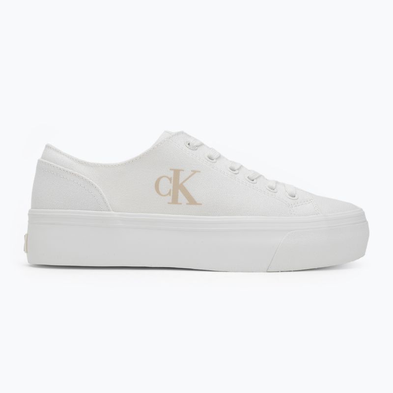 Încălțăminte pentru femei Calvin Klein YW0YW01763 Vulc Flatform Low Cv MG triple bright white 2