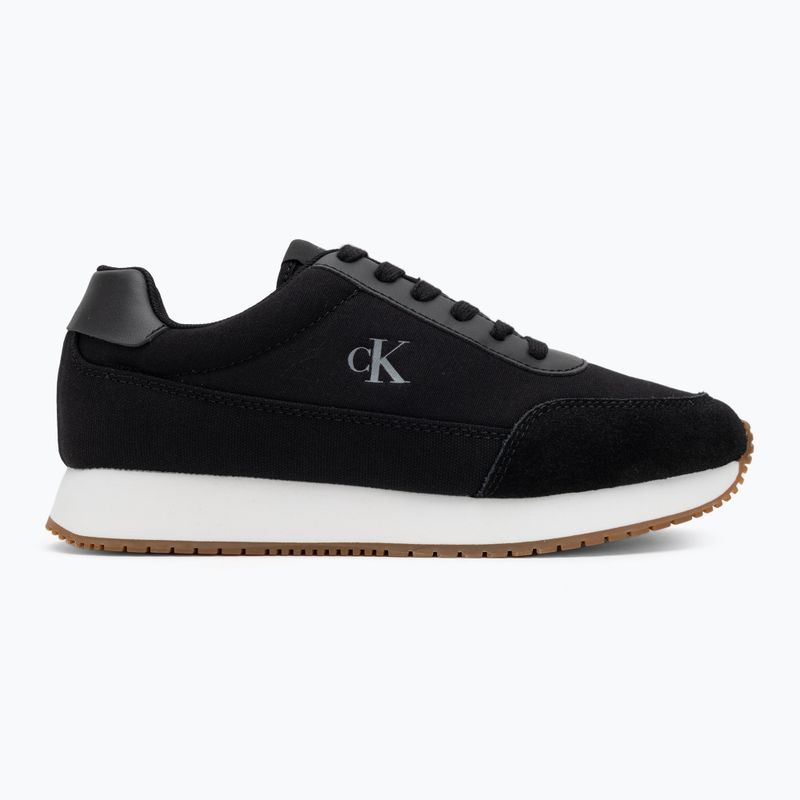 Încălțăminte pentru femei  Calvin Klein YW0YW01888 Retro Runner Low Laceup Canvas black/bright white 2