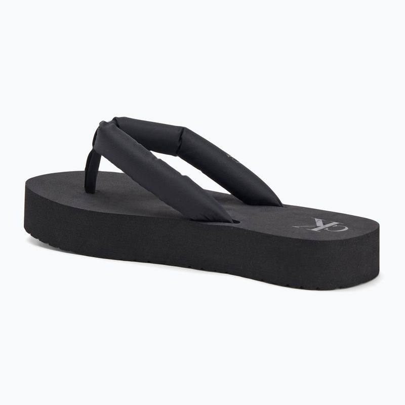Încălțăminte pentru femei Calvin Klein YW0YW01723 Beach Sandal Flatform Ttxr Satin triple black 3