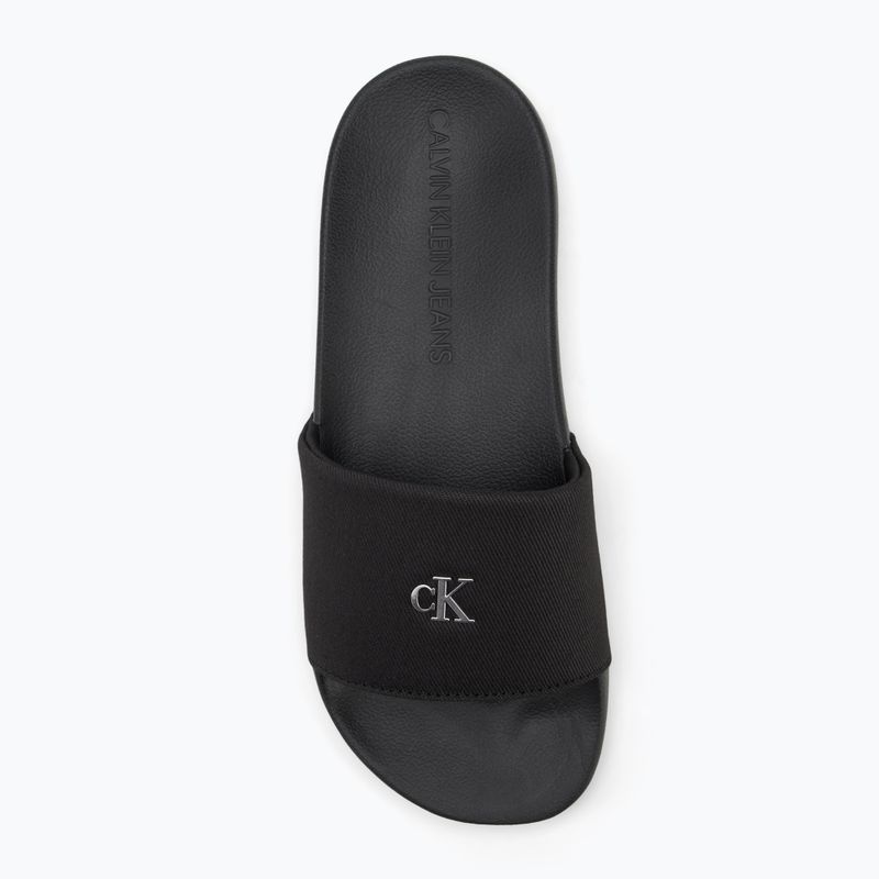 Papuci pentru femei Calvin Klein YW0YW01713 Slide Monogram Hardware triple black 5