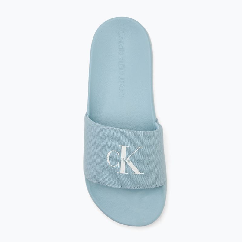 Papuci pentru femei  Calvin Klein YW0YW01835 Slide Monogram Wn triple cloud blue 5