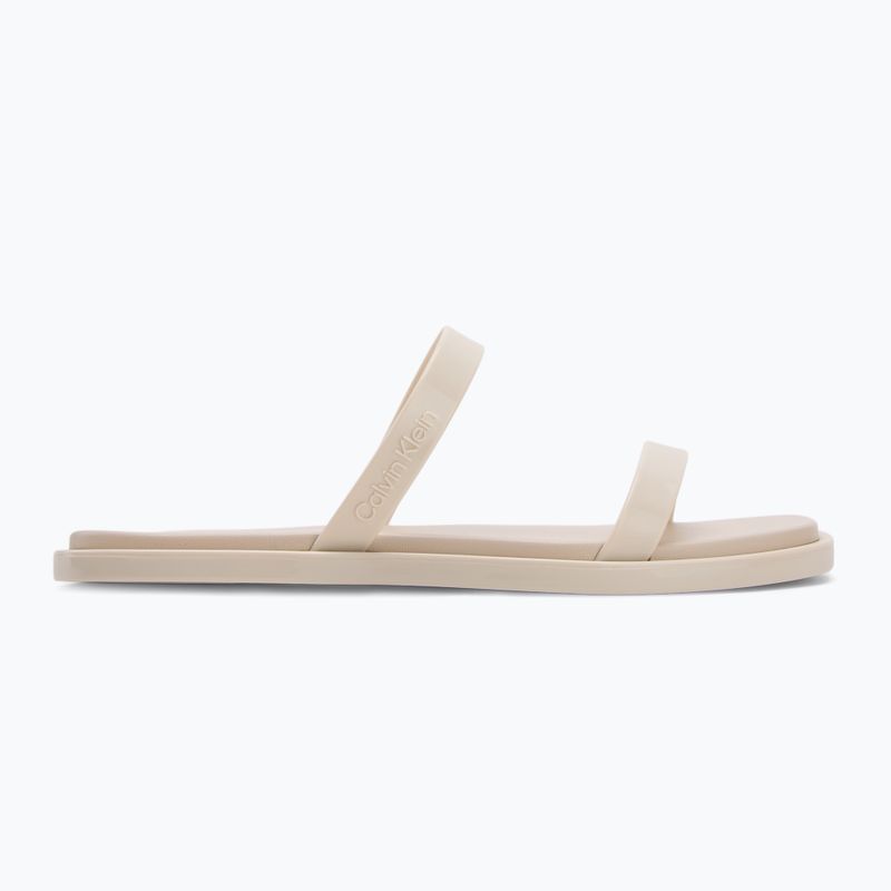 Papuci pentru femei Calvin Klein HW0HW02417 Double Bar Slide - Jelly turtle dove 2