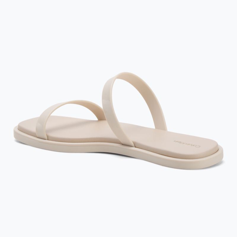 Papuci pentru femei Calvin Klein HW0HW02417 Double Bar Slide - Jelly turtle dove 3