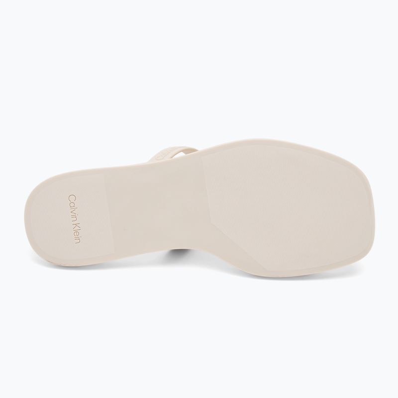 Papuci pentru femei Calvin Klein HW0HW02417 Double Bar Slide - Jelly turtle dove 4