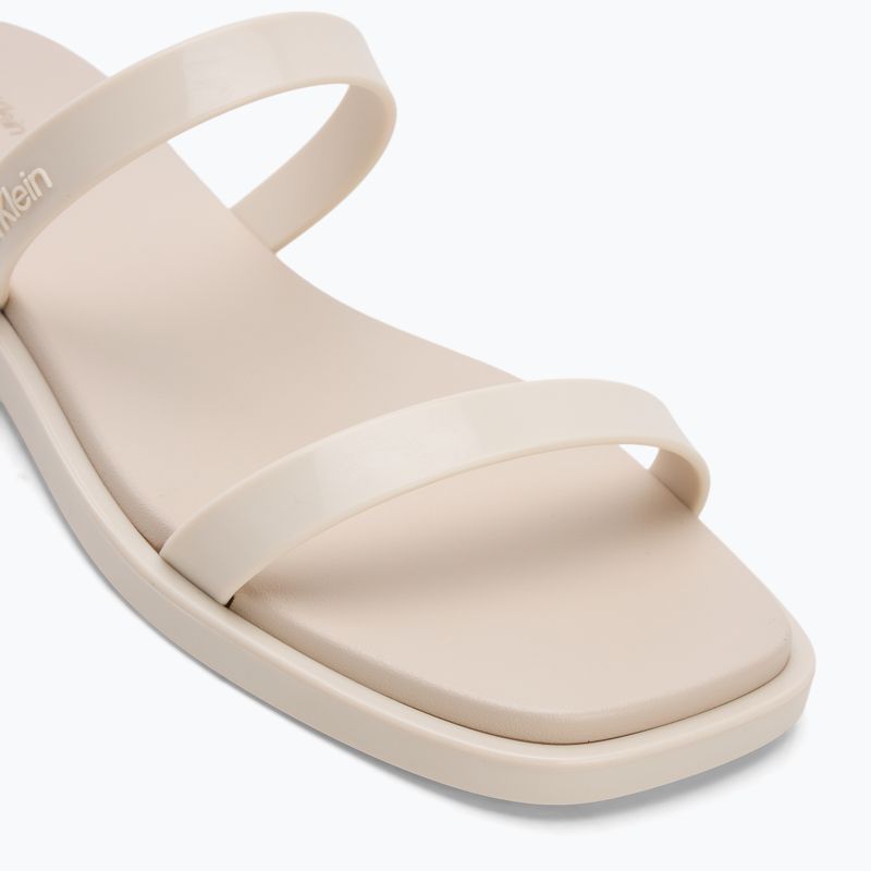 Papuci pentru femei Calvin Klein HW0HW02417 Double Bar Slide - Jelly turtle dove 7