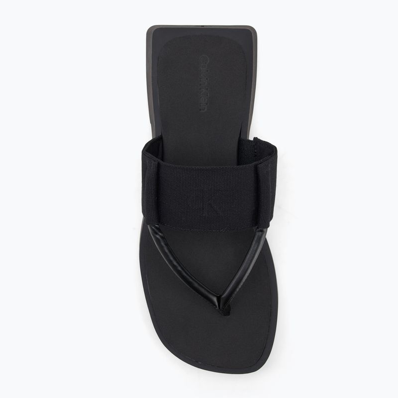 Încălțăminte pentru femei Calvin Klein YW0YW01717 Sq Low Wedge Sandal Rope triple black 5