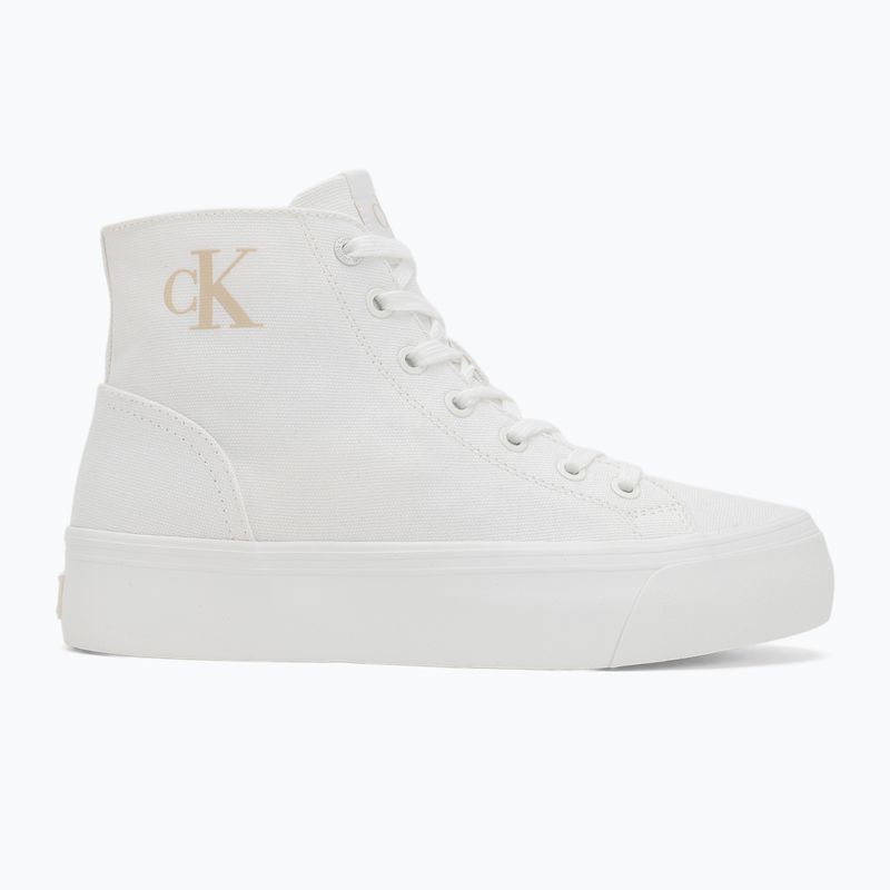 Încălțăminte pentru femei Calvin Klein YW0YW01764 Vulc Flatform Mid Cv Mg triple bright white 2