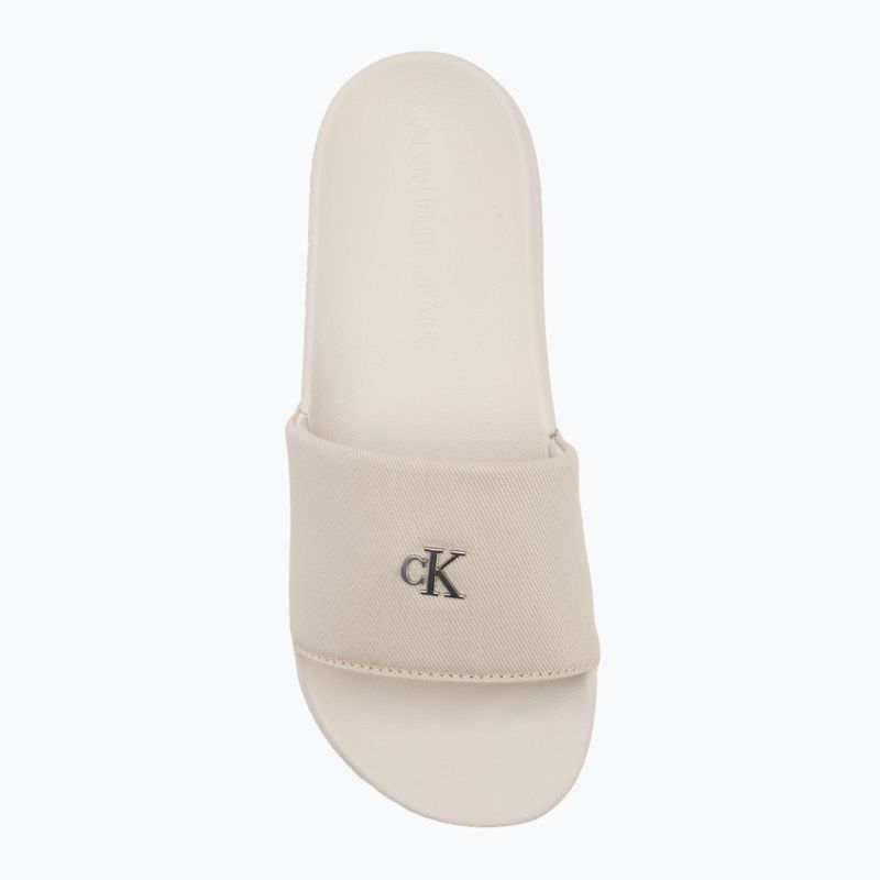 Papuci pentru femei Calvin Klein YW0YW01713 Slide Monogram Hardware turtle dove 5