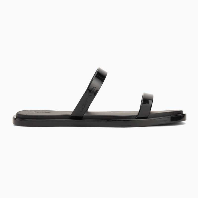 Papuci pentru femei Calvin Klein HW0HW02417 Double Bar Slide - Jelly black 2