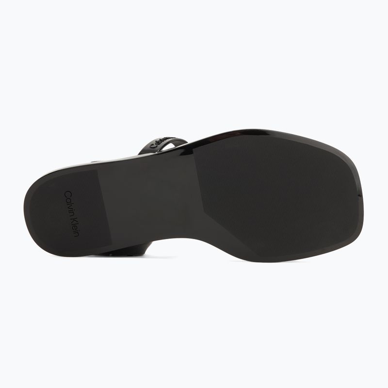 Papuci pentru femei Calvin Klein HW0HW02417 Double Bar Slide - Jelly black 4