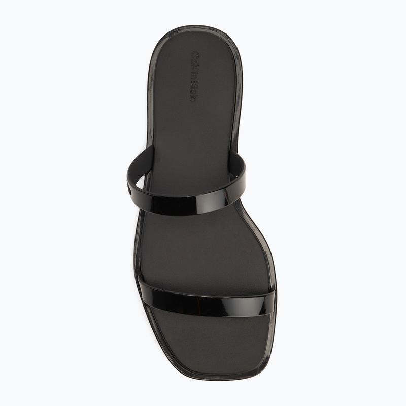 Papuci pentru femei Calvin Klein HW0HW02417 Double Bar Slide - Jelly black 5