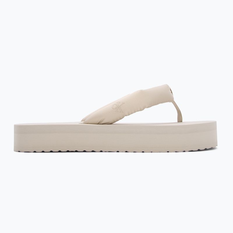 Încălțăminte pentru femei Calvin Klein YW0YW01723 Beach Sandal Flatform Ttxr Satin triple eggshell 2