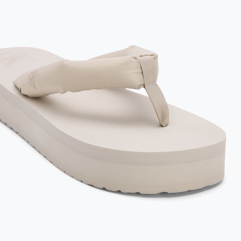 Încălțăminte pentru femei Calvin Klein YW0YW01723 Beach Sandal Flatform Ttxr Satin triple eggshell 7