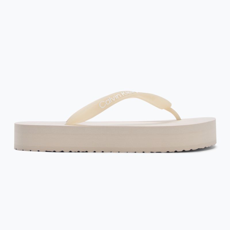 Încălțăminte pentru femei Calvin Klein YW0YW01830 Beach Sandal Flatform Tpu eggshell/bright white 2