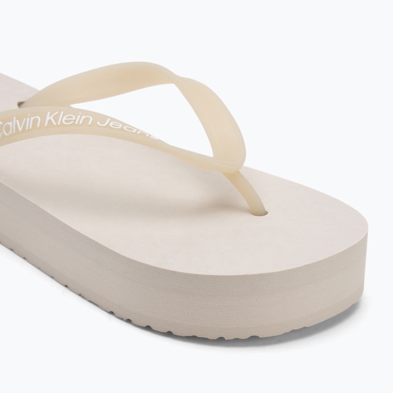 Încălțăminte pentru femei Calvin Klein YW0YW01830 Beach Sandal Flatform Tpu eggshell/bright white 7