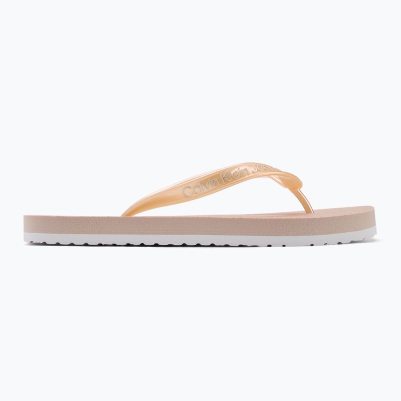 Încălțăminte pentru femei Calvin Klein YW0YW01720 Thong+ Tpu Metallic whisper pink/bright white 2