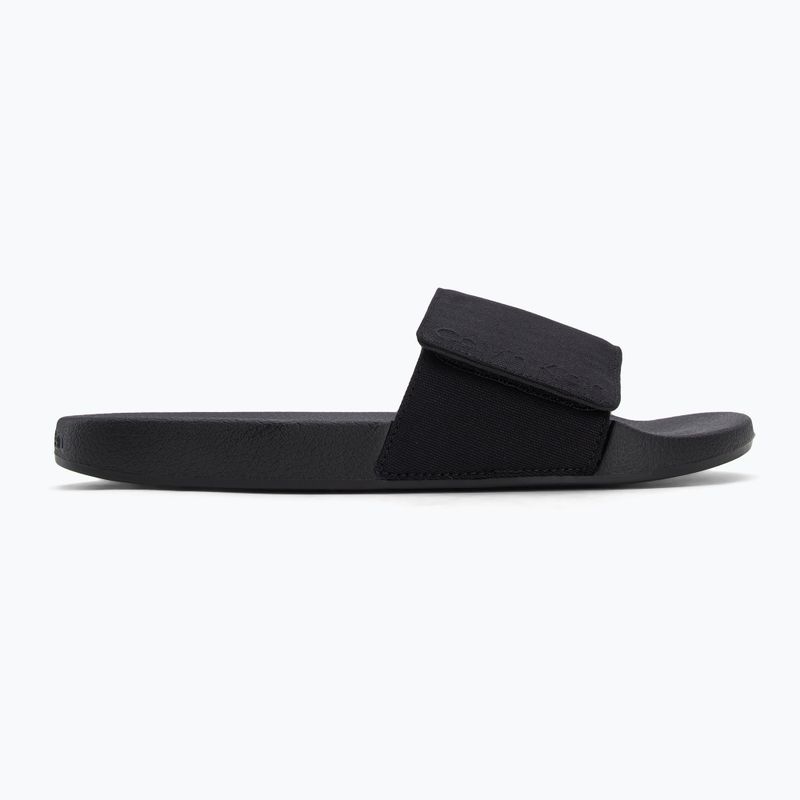 Papuci pentru bărbați Calvin Klein HM0HM01749 Adj Pool Slide Canvas Logo black 2