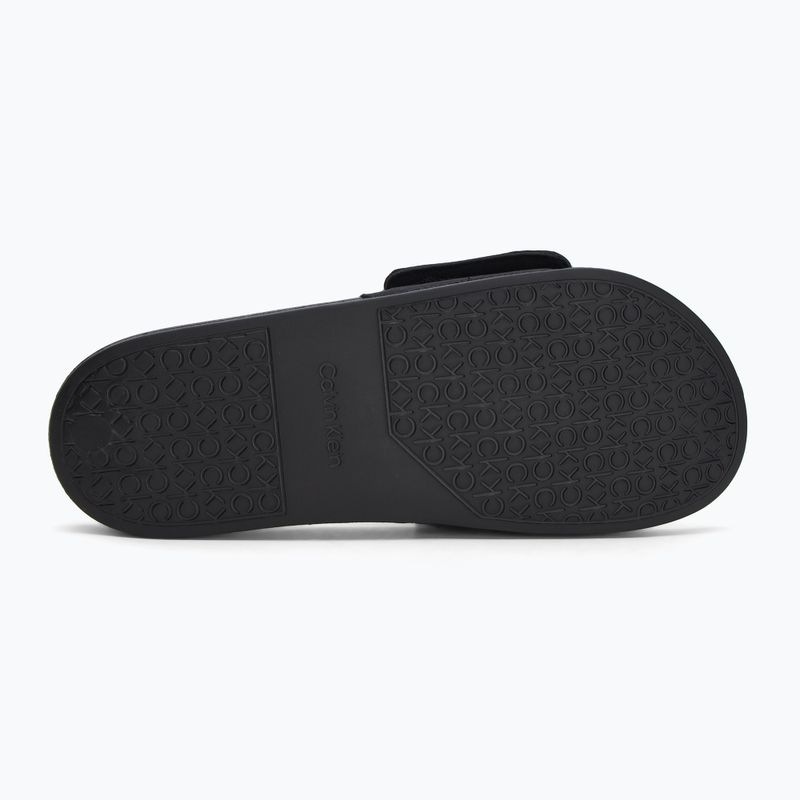 Papuci pentru bărbați Calvin Klein HM0HM01749 Adj Pool Slide Canvas Logo black 4