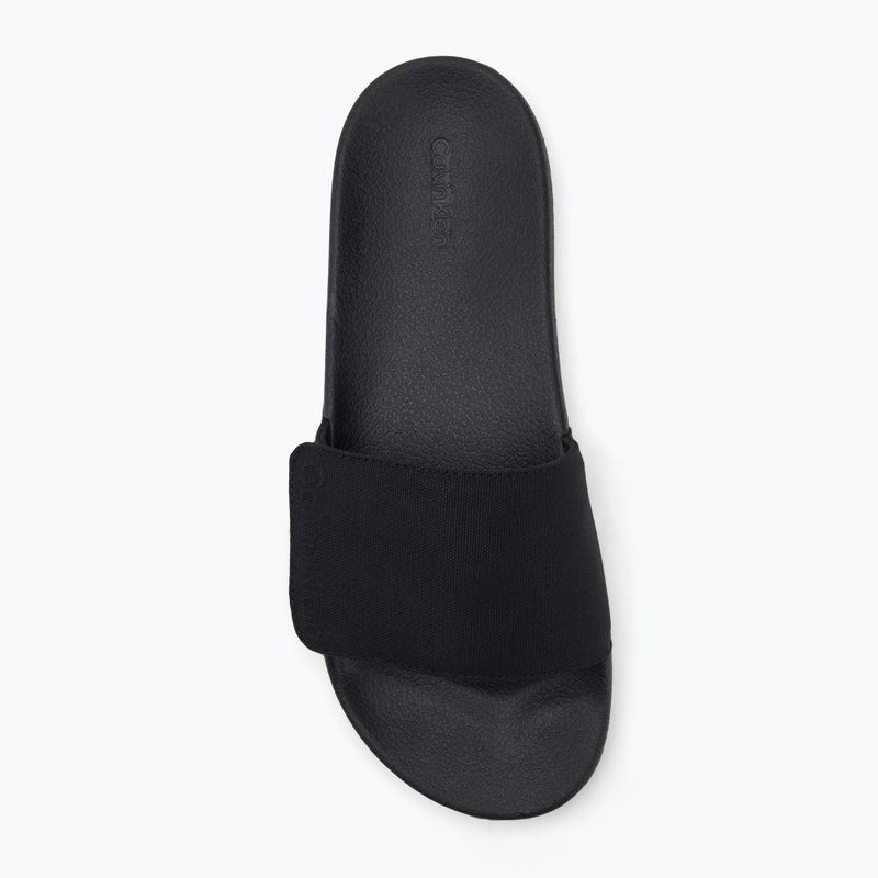Papuci pentru bărbați Calvin Klein HM0HM01749 Adj Pool Slide Canvas Logo black 5