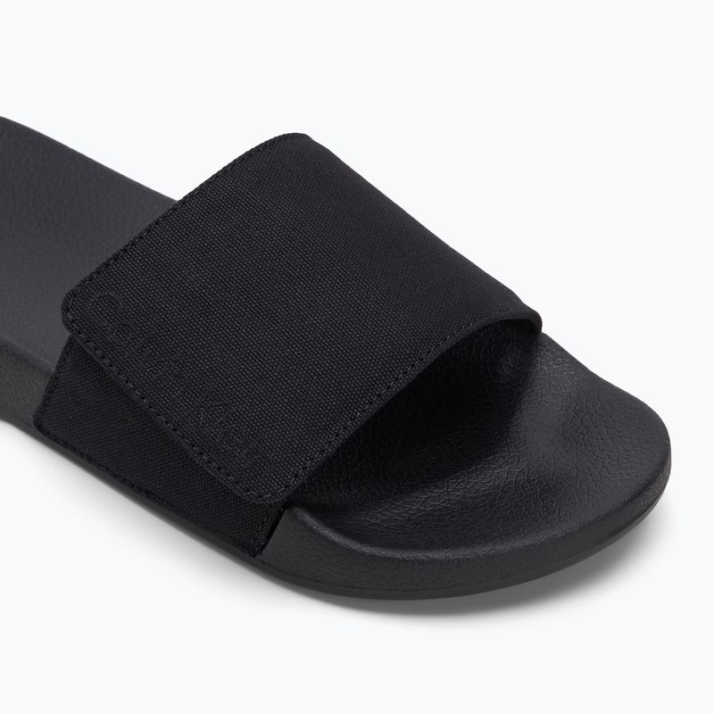 Papuci pentru bărbați Calvin Klein HM0HM01749 Adj Pool Slide Canvas Logo black 7