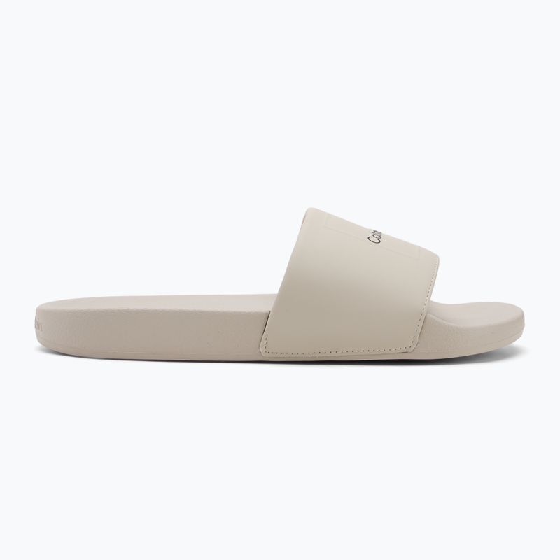 Papuci pentru bărbați Calvin Klein HM0HM01754 Pool Slide Ck Square feather grey 2