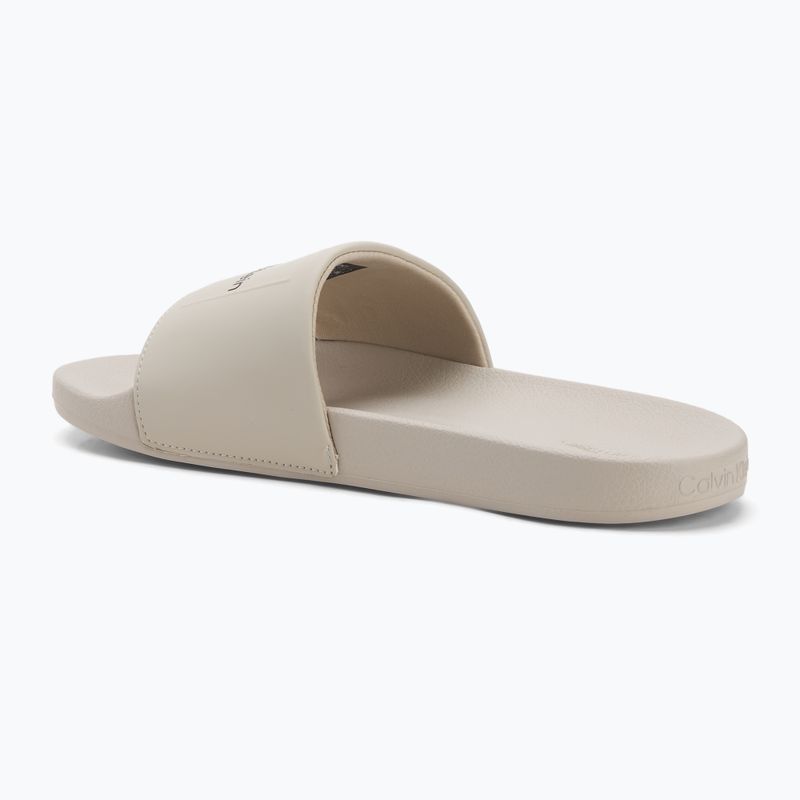 Papuci pentru bărbați Calvin Klein HM0HM01754 Pool Slide Ck Square feather grey 3