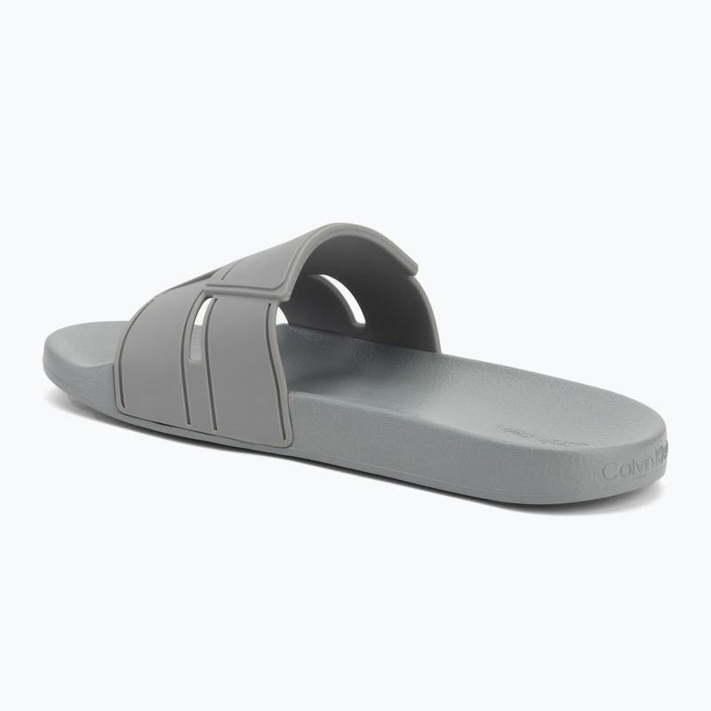 Papuci pentru bărbați Calvin Klein HM0HM01752 Pool Slide Double T granite road 3