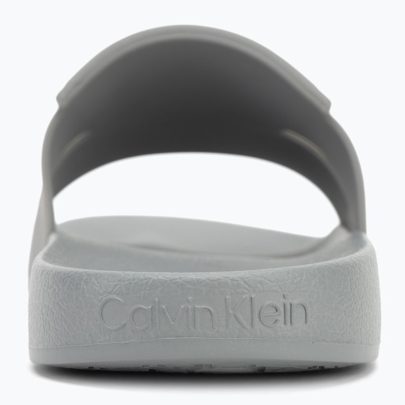 Papuci pentru bărbați Calvin Klein HM0HM01752 Pool Slide Double T granite road 6
