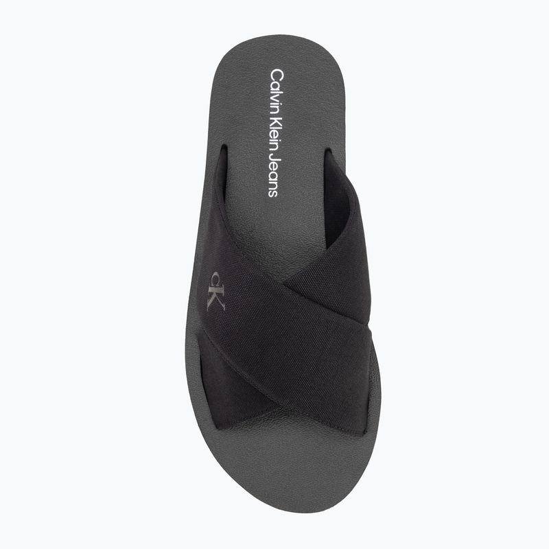 Papuci pentru bărbați Calvin Klein YM0YM01223 Cross Sandal Crxs Tx triple black 5
