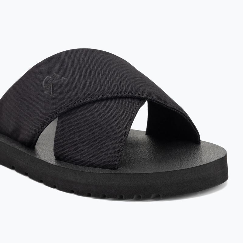 Papuci pentru bărbați Calvin Klein YM0YM01223 Cross Sandal Crxs Tx triple black 7