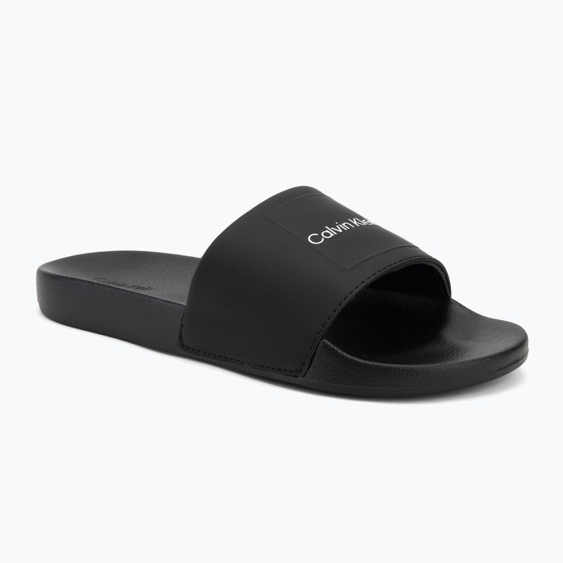 Papuci pentru bărbați Calvin Klein HM0HM01754 Pool Slide Ck Square black