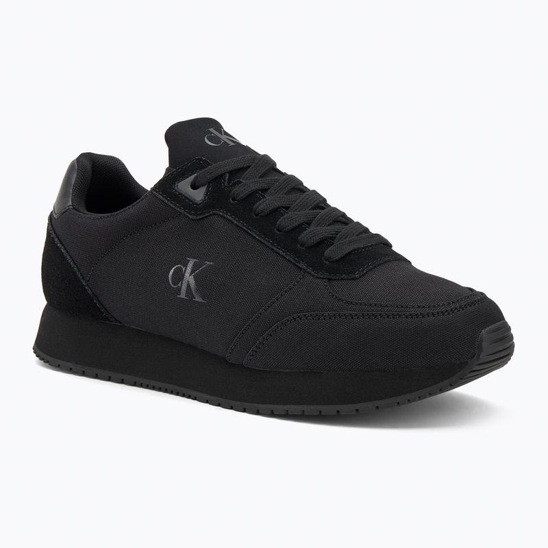 Încălțăminte pentru bărbați Calvin Klein YM0YM01217 Runner Sock Laceup Mg Canvas triple black