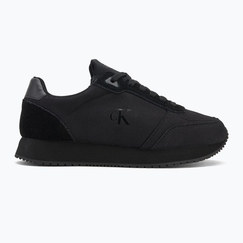 Încălțăminte pentru bărbați Calvin Klein YM0YM01217 Runner Sock Laceup Mg Canvas triple black 2