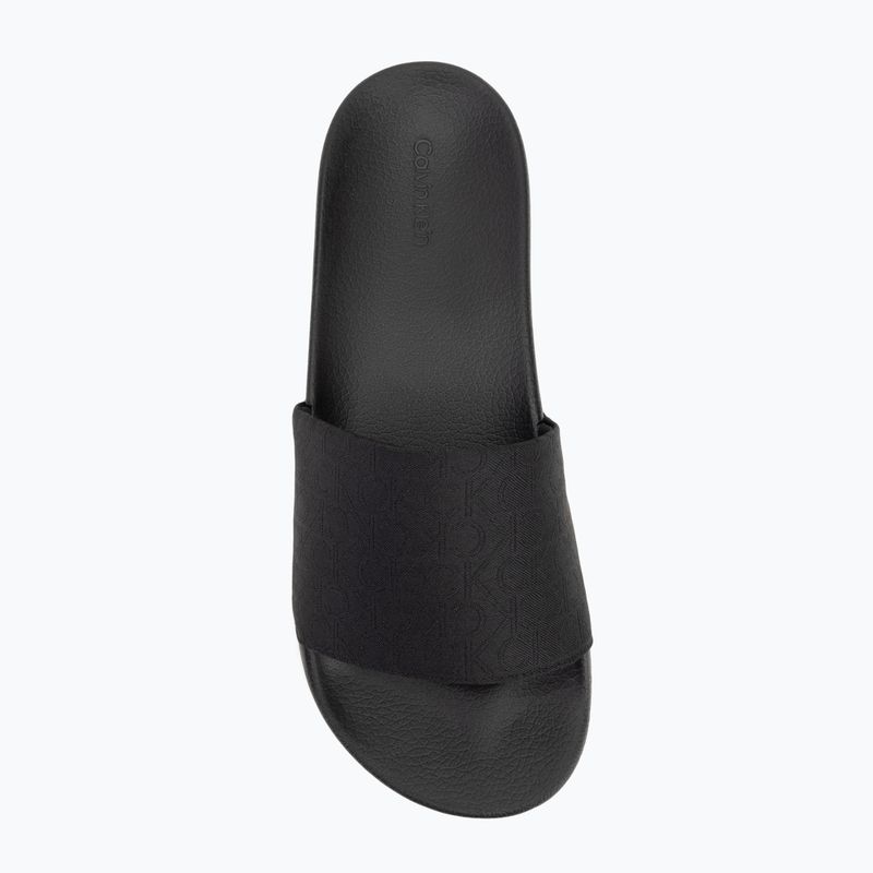 Papuci pentru bărbați Calvin Klein HM0HM01762 Pool Slide Jaq Mono black mono jacquard 5