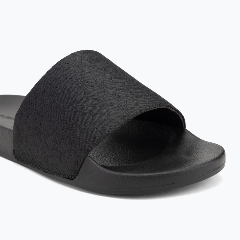 Papuci pentru bărbați Calvin Klein HM0HM01762 Pool Slide Jaq Mono black mono jacquard 7