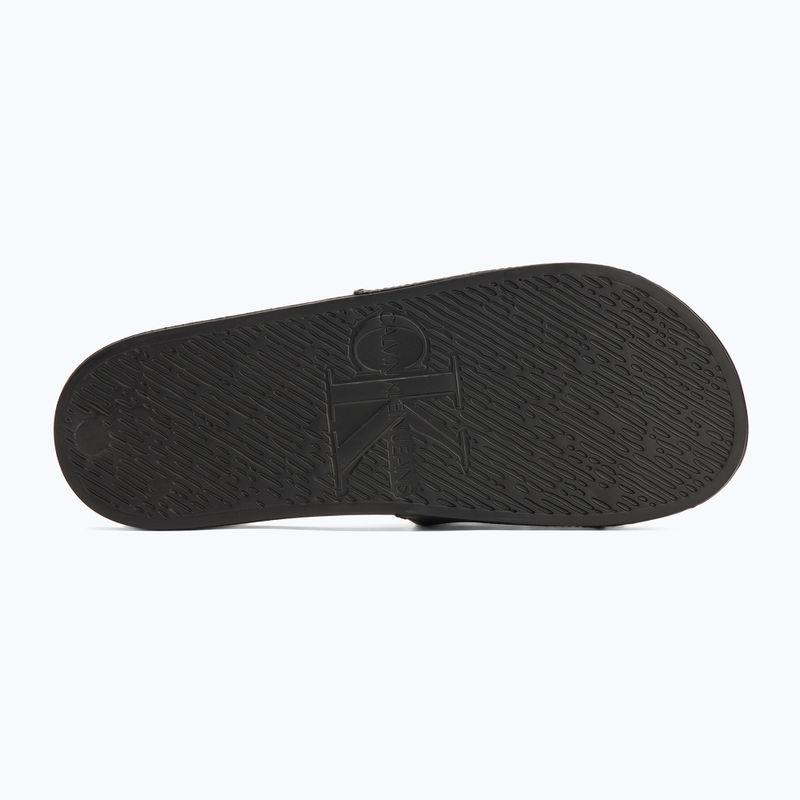 Papuci pentru bărbați Calvin Klein YM0YM01269 Slide Aop Print triple black 4