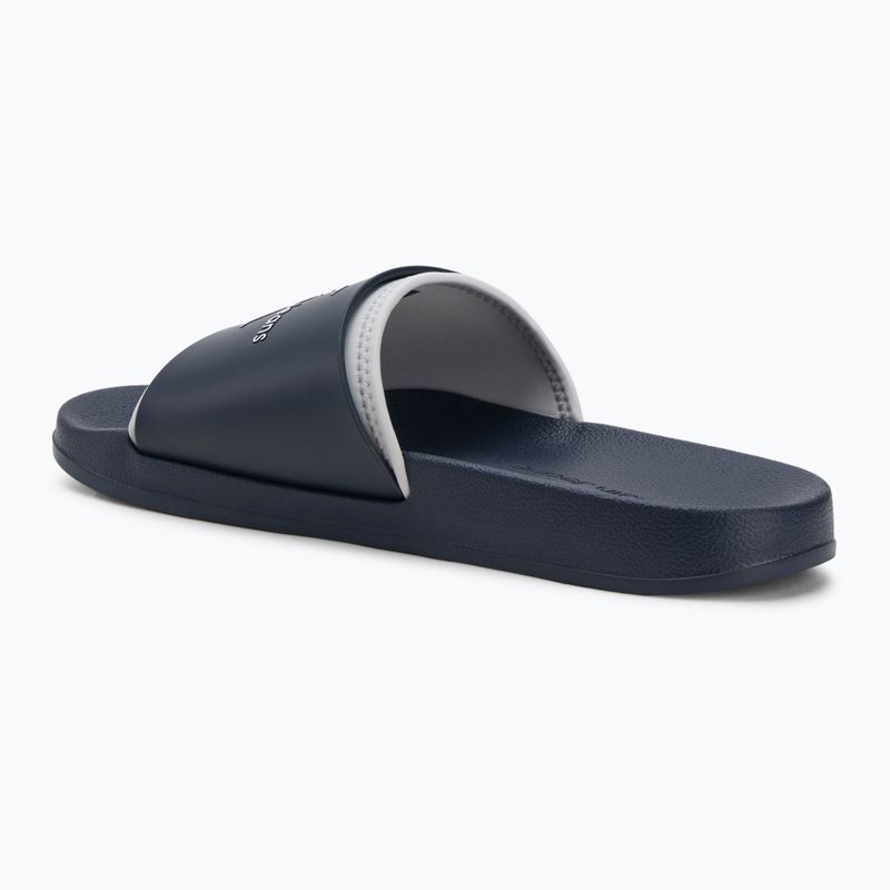 Papuci pentru bărbați Calvin Klein YM0YM00361 Slide Rubber Neoprene Monologo navy/oyster mushroom 3