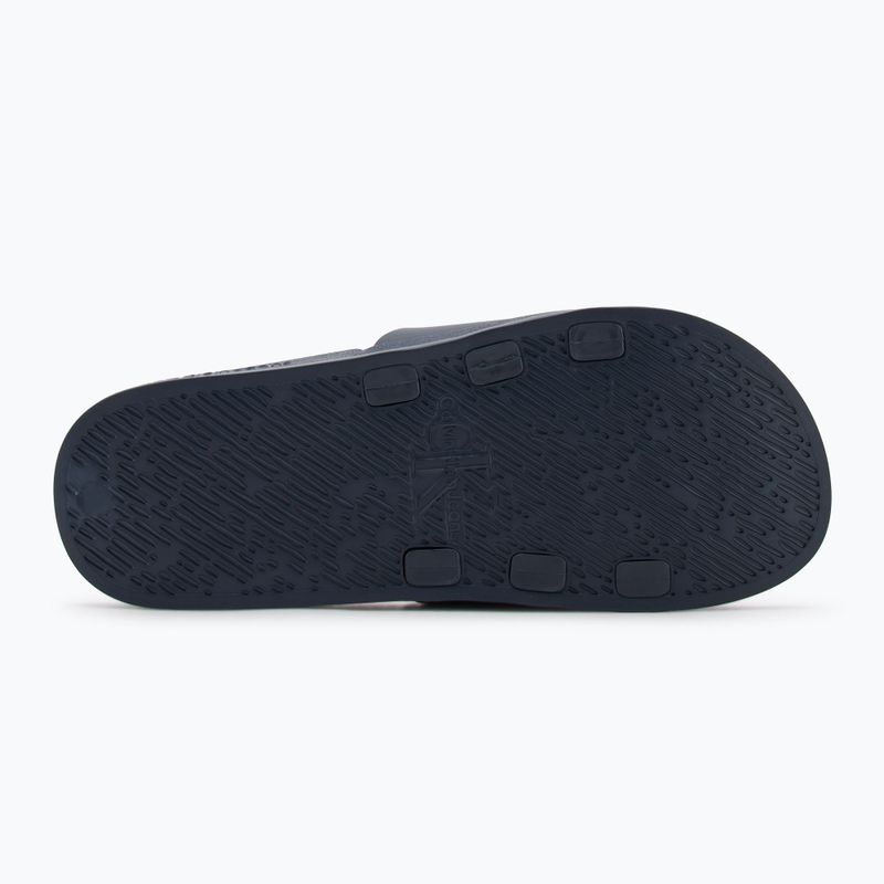 Papuci pentru bărbați Calvin Klein YM0YM00361 Slide Rubber Neoprene Monologo navy/oyster mushroom 4