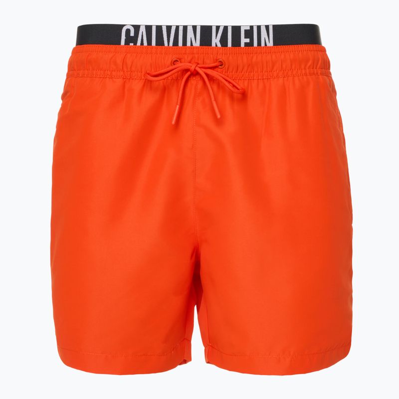 Șorturi de înot pentru bărbați Calvin Klein KM0KM01093 Intense Power Medium Double WB flaming chili