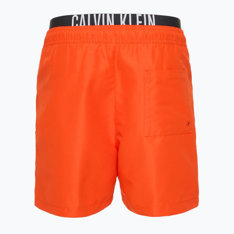Șorturi de înot pentru bărbați Calvin Klein KM0KM01093 Intense Power Medium Double WB flaming chili 2