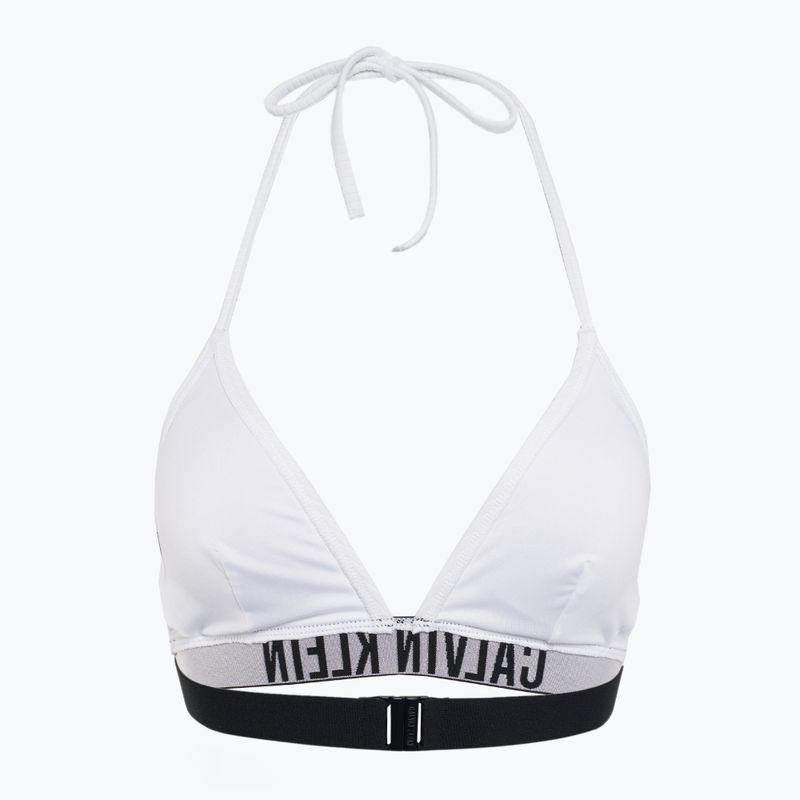 Calvin Klein costum de baie top KW0KW02750 Intense Power Rib Triangle-RP alb strălucitor 2