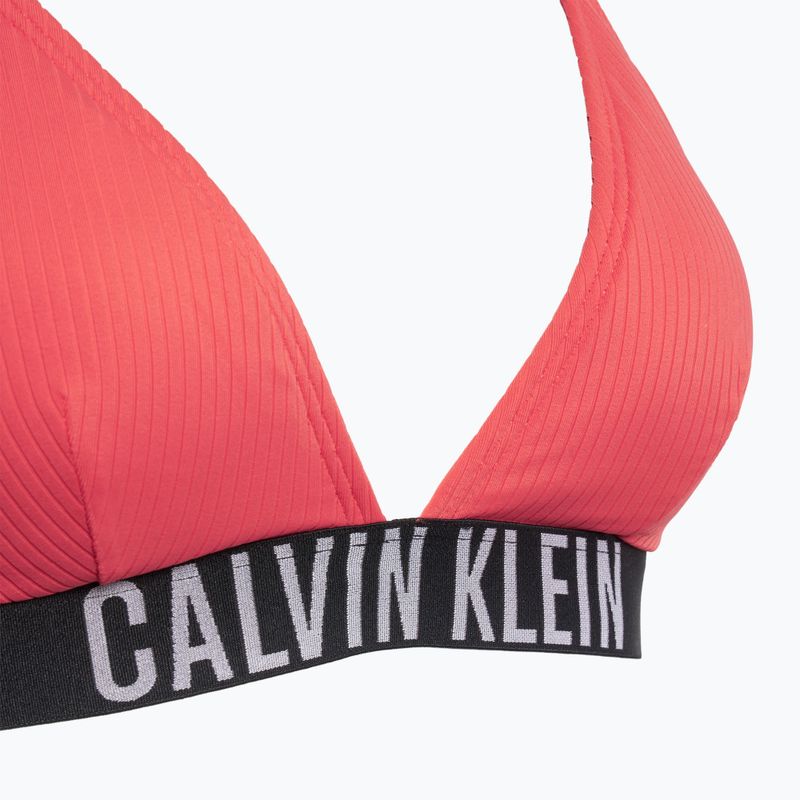 Calvin Klein costum de baie top KW0KW02750 Intense Power Rib Triangle-RP coral orbitor 3