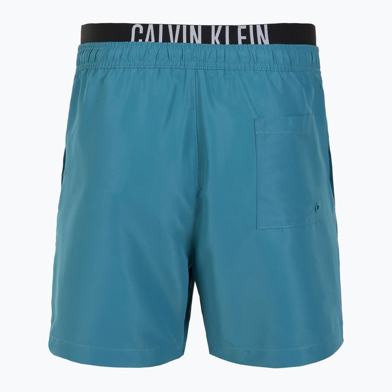 Șorturi de înot pentru bărbați Calvin Klein KM0KM01093 Intense Power Medium Double WB storm blue 2