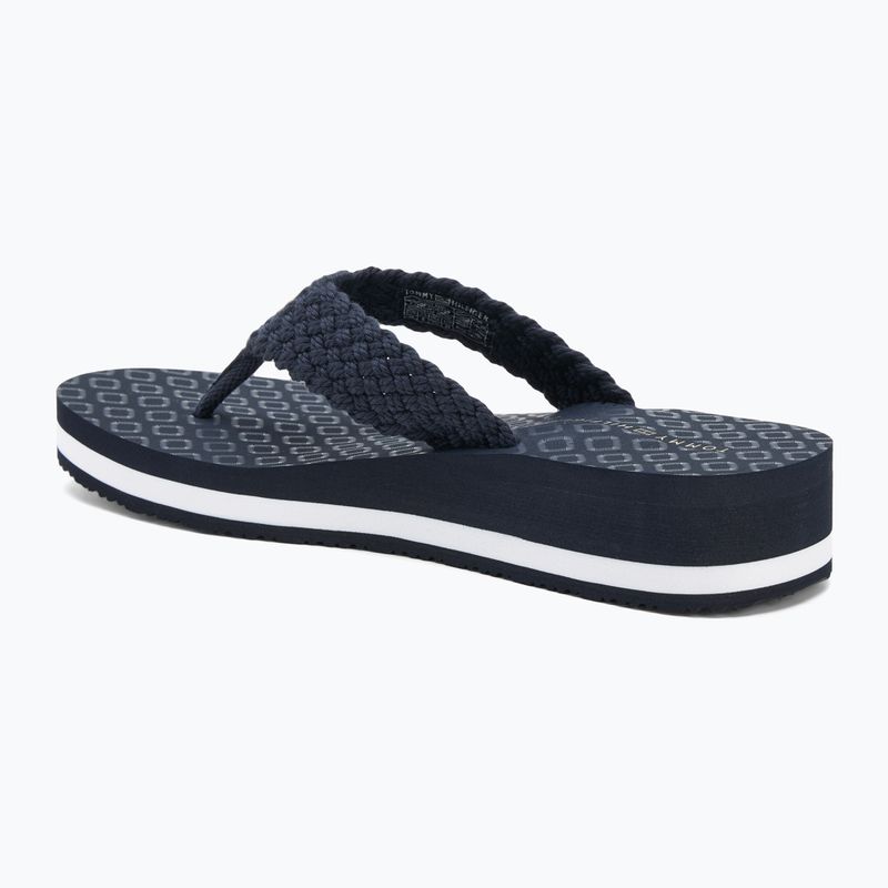 Papuci pentru femei Tommy Hilfiger Crochet Mid Beach Sandal space blue 3