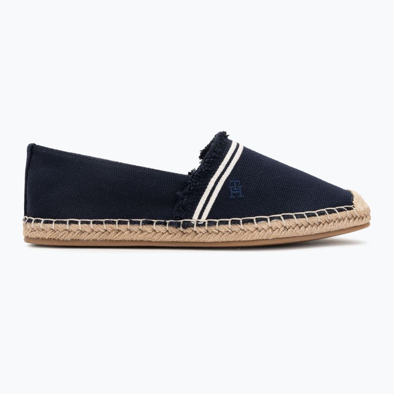 Espadrile pentru femei Tommy Hilfiger Fringe Canvas Closed space blue 2